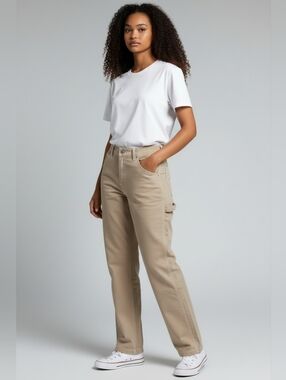 S.O.N.G. High-Rise Carpenter 90s Boyfriend Cargo Pants